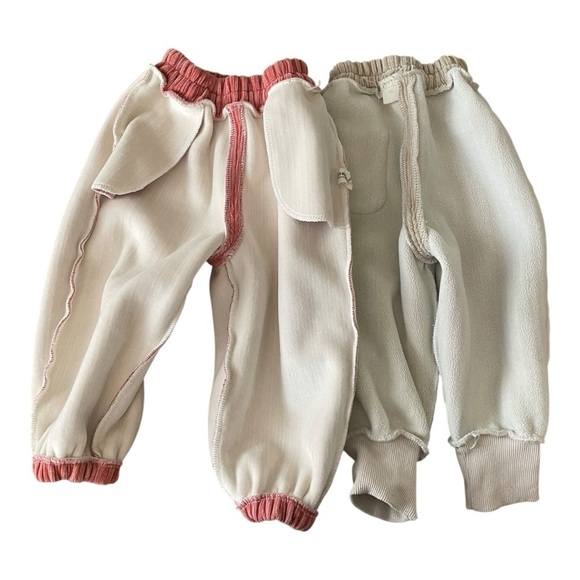 Baby Corduroy Pants Set - Pink and Cream cute bunny and bear Size 6m  TAIPI BEAR - Picture 7 of 10